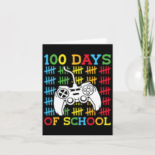 Tarjeta 100 Días De Videojuegos Escolares Controlador Gami