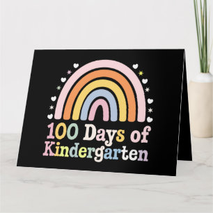 Tarjeta 100 días del Día de los Niños Maestros de Jardines