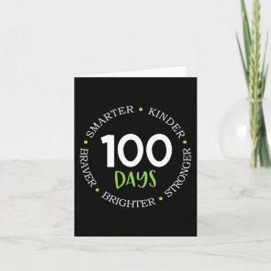 Tarjeta 100 días del equipo de profesores escolares con me