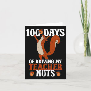 Tarjeta 100 Días Del Equipo De Retro Escolar De Maestros D