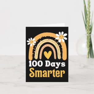 Tarjeta 100 días del maestro de escuela 100 días más intel