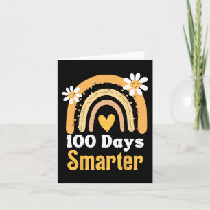 Tarjeta 100 días del maestro de escuela 100 días más intel