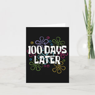 Tarjeta 100 Días Después 100 Días De Maestra Escolar 100 D
