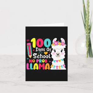 Tarjeta 100 días divertidos en la escuela No hay problema