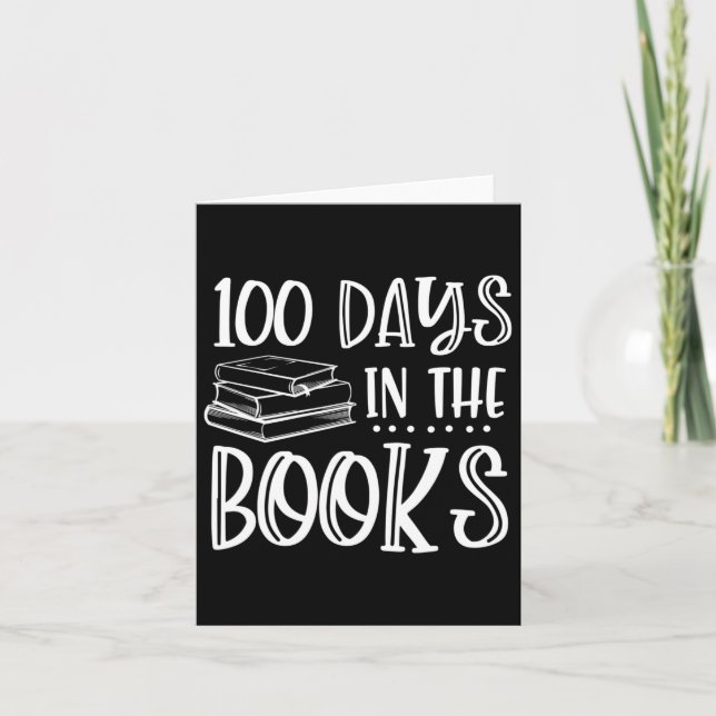 Tarjeta 100 Días en los libros - Lección de libros 100º D (Anverso)
