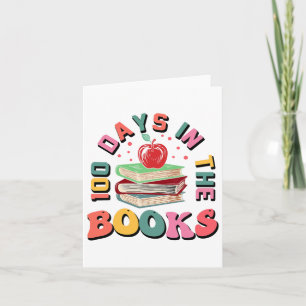 Tarjeta 100 Días En Los Libros Leyendo Maestros 100 Días D