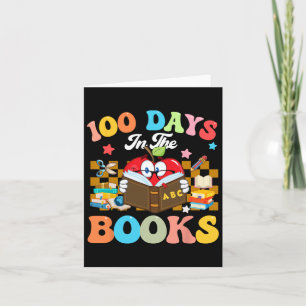 Tarjeta 100 Días En Los Libros Leyendo Maestros 100 Días D