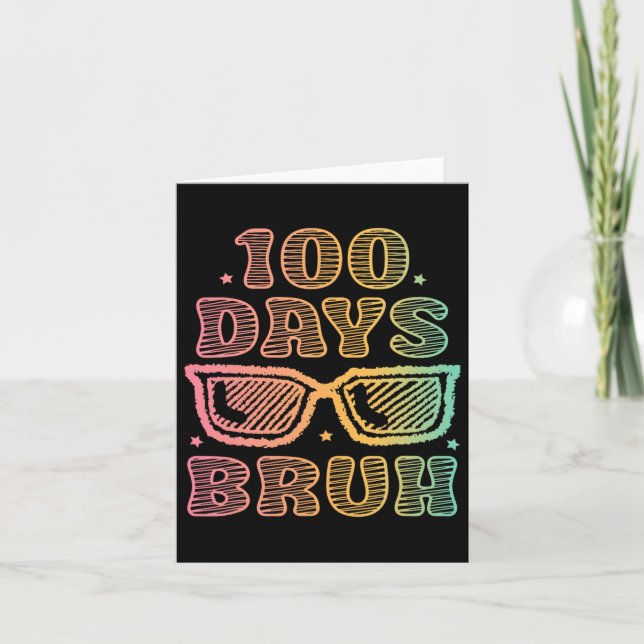 Tarjeta 100 Días Escolares 100º Día De La Escolaridad (Anverso)