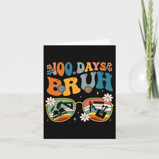 Tarjeta 100 Días Escolares 100º Día De La Escolaridad (Anverso)