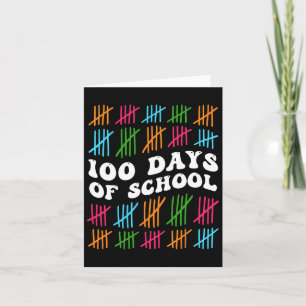 Tarjeta 100 Días Escolares 100º Día De Té Escolar Estudian