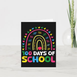 Tarjeta 100 Días Escolares Arcoiris 100 Día del Escolar
