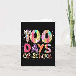 Tarjeta 100 Días Escolares Coquette Lápiz De Maestros Gi