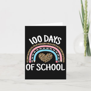 Tarjeta 100 Días Escolares De Arcoiris 100º Día De Colegio
