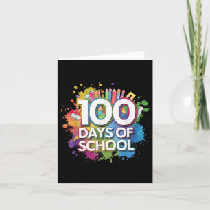 Tarjeta 100 Días Escolares De Maestra De Splash