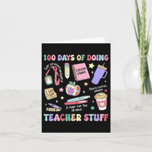 Tarjeta 100 Días Escolares De Maestros Maestros Lif