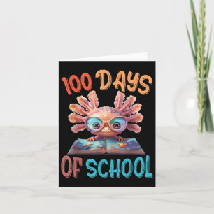 Tarjeta 100 Días Escolares del Mar Axolotl 100º Día De