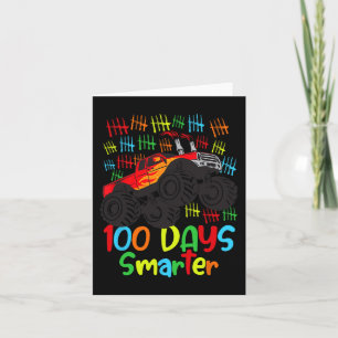 Tarjeta 100 Días Escolares Niños Más Inteligentes Jóvenes