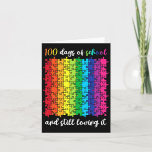 Tarjeta 100 Días Escolares Y Todavía Me Encanta Feliz