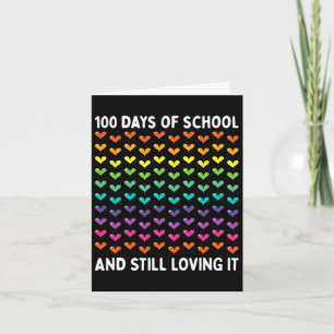 Tarjeta 100 Días Escolares Y Todavía Me Encantan Los Coraz