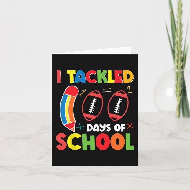 Tarjeta 100 días felices de clases (Anverso)