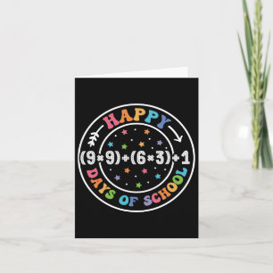 Tarjeta 100 días felices de la fórmula 100 días de matemát