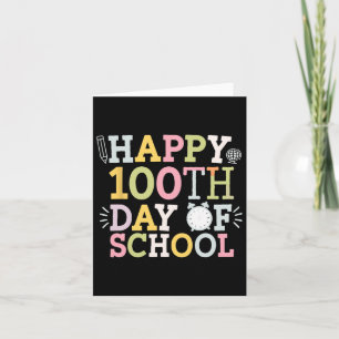 Tarjeta 100 días felices del Día del Arco Escolar 100 días
