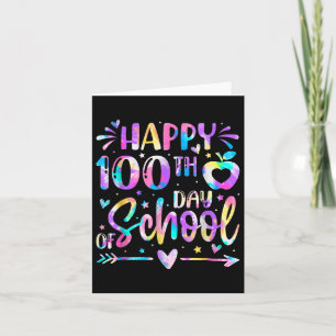 Tarjeta 100 días felices del Día del Arco Escolar 100 días