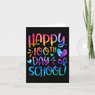 Tarjeta 100 días felices del Día del Arco Escolar 100 días