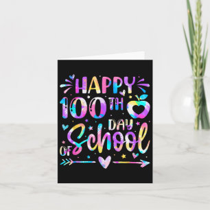 Tarjeta 100 días felices del Día del Arco Escolar 100 días