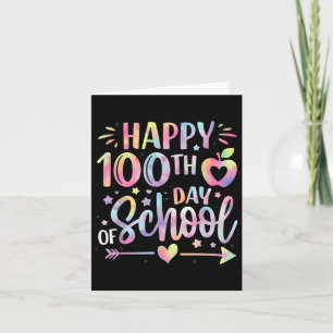 Tarjeta 100 días felices del Día del Arco Escolar 100 días