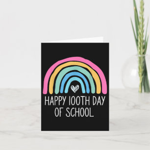 Tarjeta 100 días feliz Día del Estudiante 100 días arcoiri