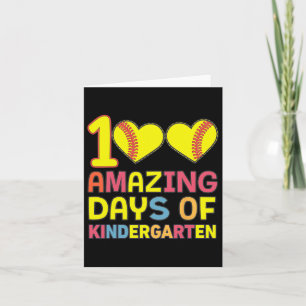 Tarjeta 100 Días Increíbles De La Boda De Niños Softbyll P