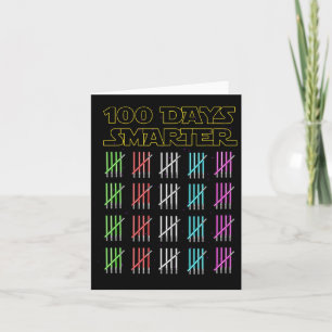 Tarjeta 100 días luz más inteligente feliz 100 días de cla