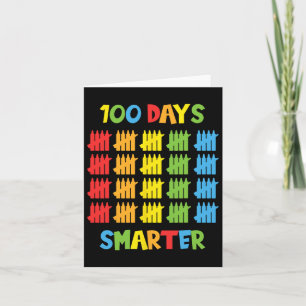 Tarjeta 100 Días Maestros más inteligentes Niños 100 Días