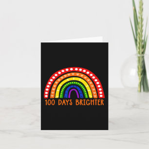 Tarjeta 100 días más brillante profesor divertido 100 días