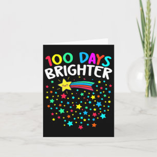 Tarjeta 100 Días Más Brillantes Feliz 100 Días De Maestría