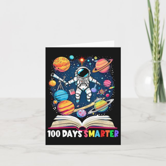 Tarjeta 100 días más inteligente 100 días de escuela de As (Anverso)