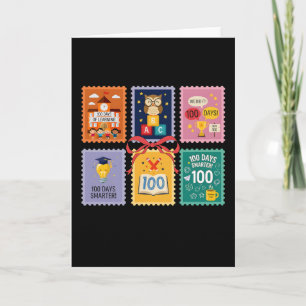 Tarjeta 100 Días Más Inteligente Feliz 100º Día de Escuela