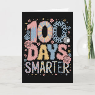 Tarjeta 100 Días Más Inteligente Feliz 100º Día De Escuela