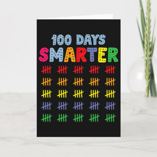 Tarjeta 100 Días Más Inteligente Feliz 100º Día De La Escu