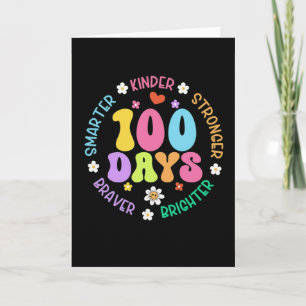 Tarjeta 100 Días Más Inteligente Kinder Más Brillante Escu