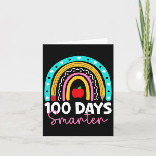 Tarjeta 100 días más inteligente maestro arcoiris 100 días