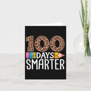 Tarjeta 100 días más inteligente profesor o estudiante 100