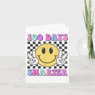 Tarjeta 100 días más inteligente sonrisa Chica 100 días