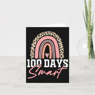 Tarjeta 100 días más inteligentes, 100 días felices del ar