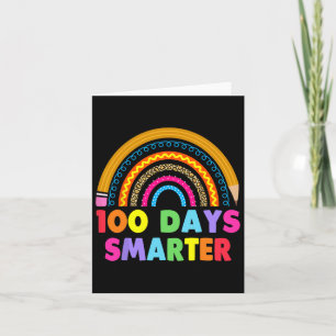 Tarjeta 100 días más inteligentes, 100 días felices del ar