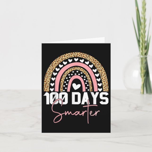 Tarjeta 100 días más inteligentes, 100 días felices del ar (Anverso)
