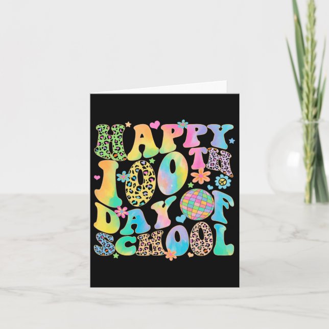Tarjeta 100 días más inteligentes, 100 días más felices, e (Anverso)