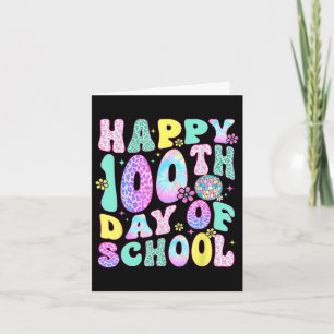 Tarjeta 100 días más inteligentes, 100 días más felices, e