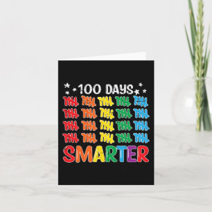 Tarjeta 100 días más inteligentes 100 días para los niños